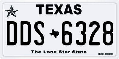 TX license plate DDS6328