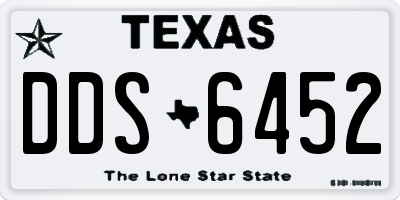 TX license plate DDS6452