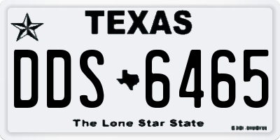 TX license plate DDS6465