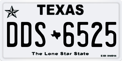 TX license plate DDS6525