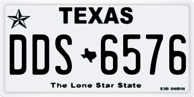 TX license plate DDS6576