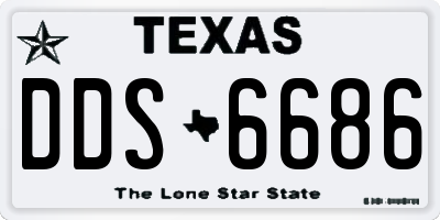 TX license plate DDS6686
