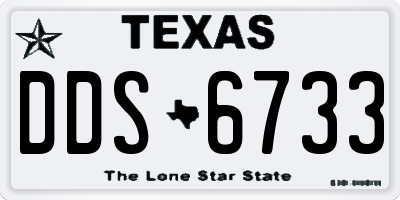 TX license plate DDS6733