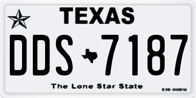 TX license plate DDS7187