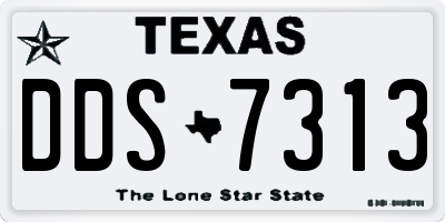 TX license plate DDS7313