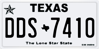 TX license plate DDS7410