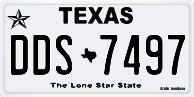 TX license plate DDS7497