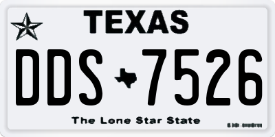 TX license plate DDS7526