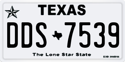 TX license plate DDS7539