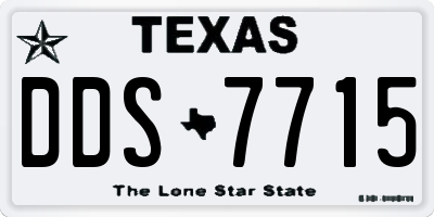 TX license plate DDS7715