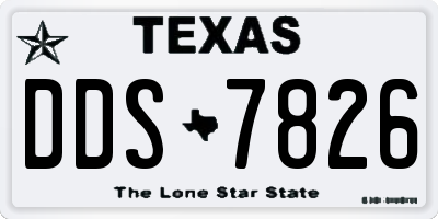 TX license plate DDS7826