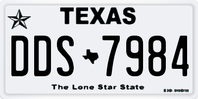 TX license plate DDS7984