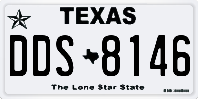 TX license plate DDS8146
