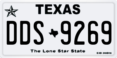 TX license plate DDS9269
