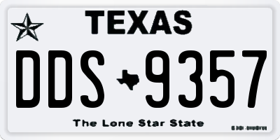 TX license plate DDS9357