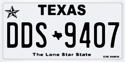 TX license plate DDS9407