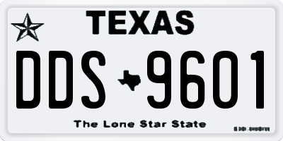 TX license plate DDS9601