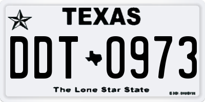 TX license plate DDT0973