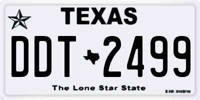 TX license plate DDT2499