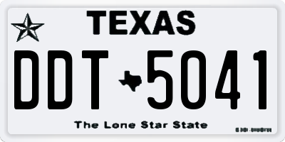TX license plate DDT5041
