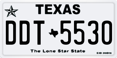 TX license plate DDT5530