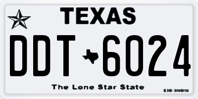 TX license plate DDT6024