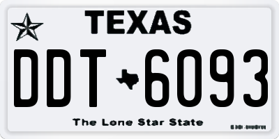 TX license plate DDT6093