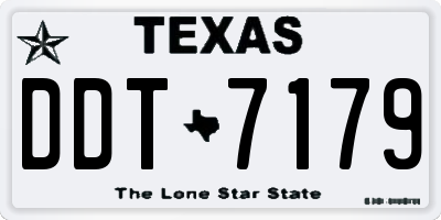 TX license plate DDT7179