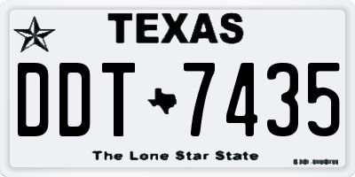 TX license plate DDT7435