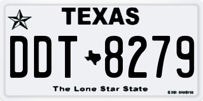 TX license plate DDT8279