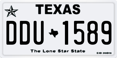 TX license plate DDU1589