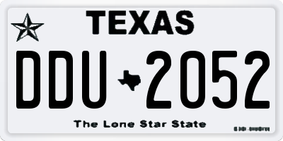 TX license plate DDU2052