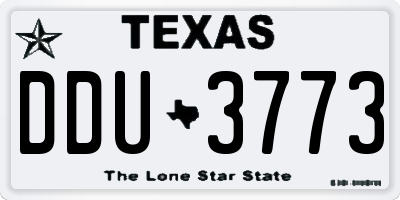 TX license plate DDU3773