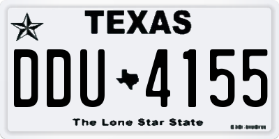 TX license plate DDU4155