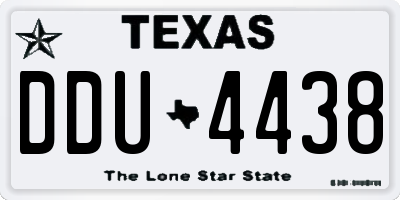 TX license plate DDU4438