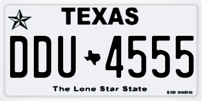 TX license plate DDU4555