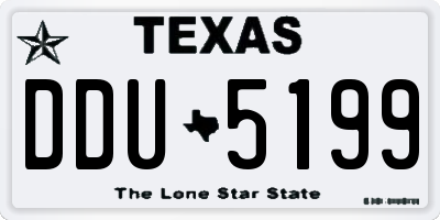 TX license plate DDU5199