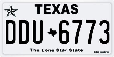 TX license plate DDU6773