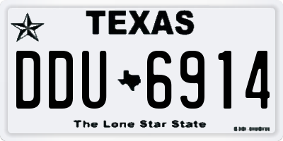 TX license plate DDU6914