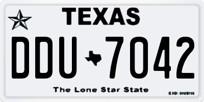 TX license plate DDU7042