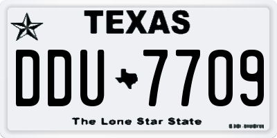 TX license plate DDU7709
