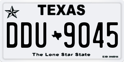 TX license plate DDU9045