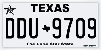 TX license plate DDU9709