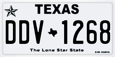 TX license plate DDV1268