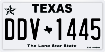 TX license plate DDV1445