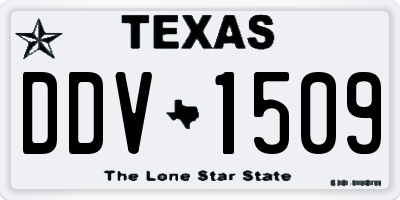 TX license plate DDV1509
