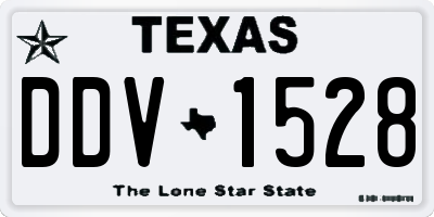 TX license plate DDV1528