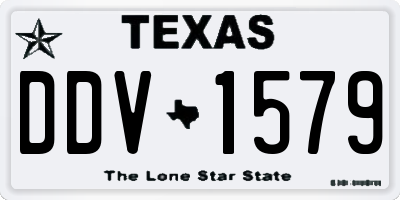 TX license plate DDV1579