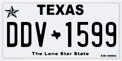 TX license plate DDV1599