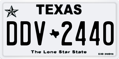 TX license plate DDV2440